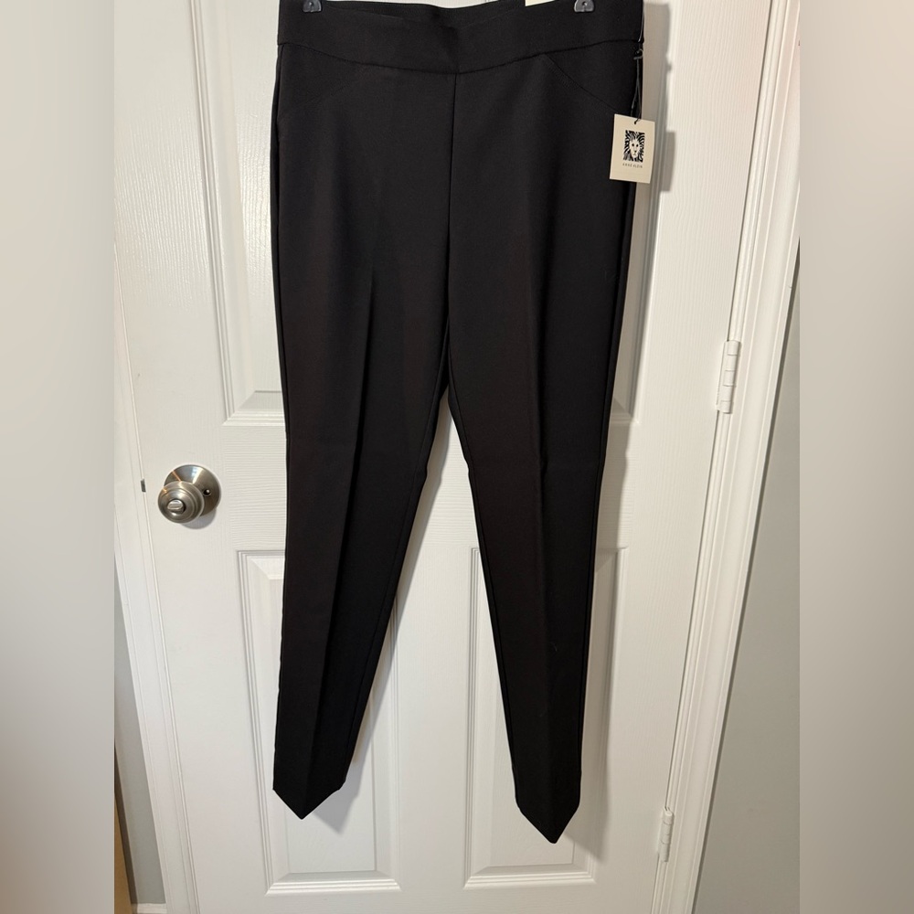 Anne Klein Classic Black Slim Ankle Pants, NWT